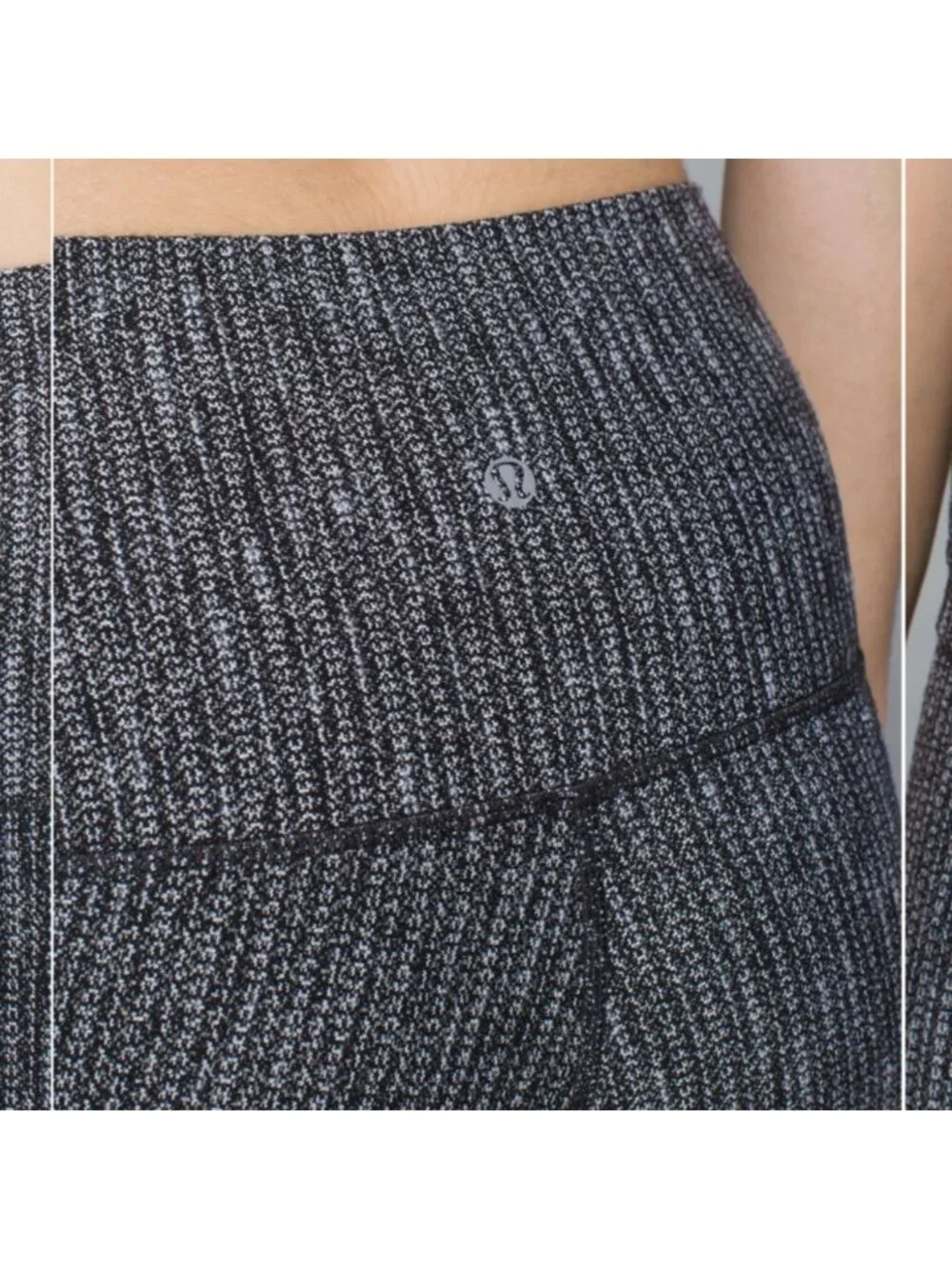 Lululemon Wunder Under Pant (Roll Down) Coco Pique Black